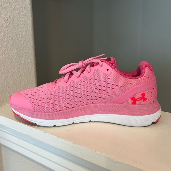 Under Armour Girls GS Charged Impulse Sneaker Pink Rose Youth 6Y (3022940) - Picture 3 of 9